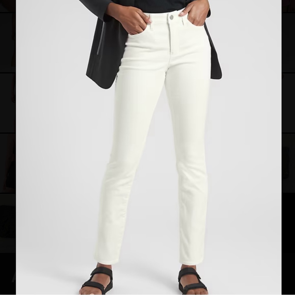 {Athleta} White High Rise Sculptek Ultra Skinny Jeans | Women’s 8 Petite